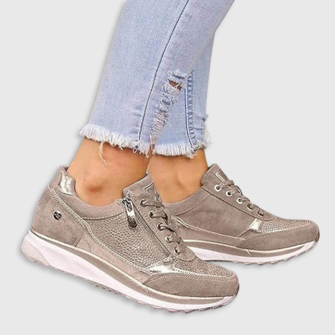 Claire Zip-Up Orthopedic Sneakers