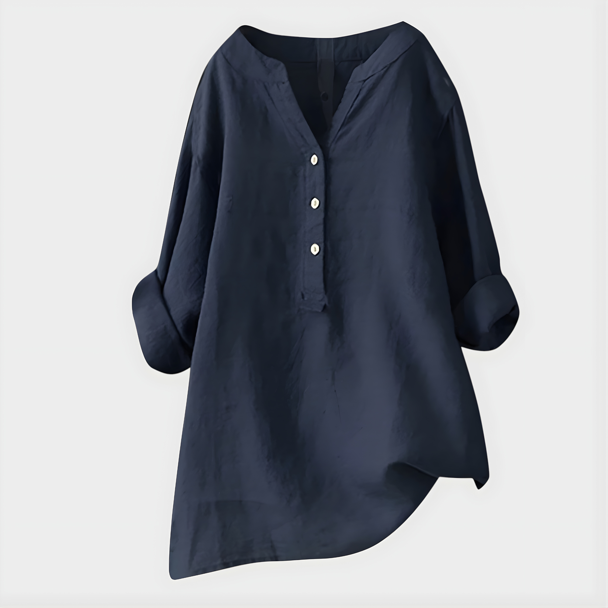 Kate Elegant Premium Material Blend V-Neck Blouse