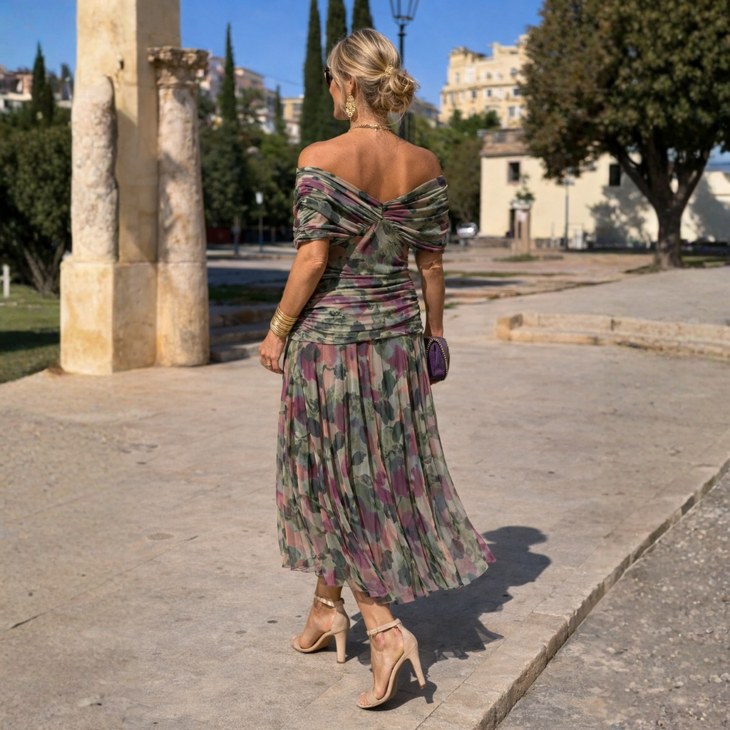 Zoe Off-Shoulder Midi Dress