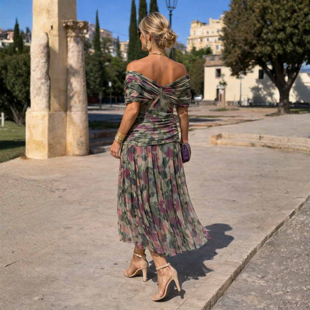 Zoe Off-Shoulder Midi Dress