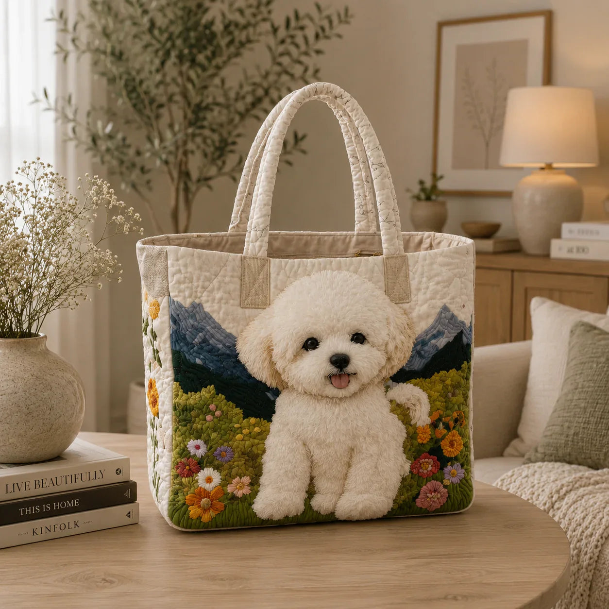 Rachel Enchanted Dog Quilted Artisan Bag
