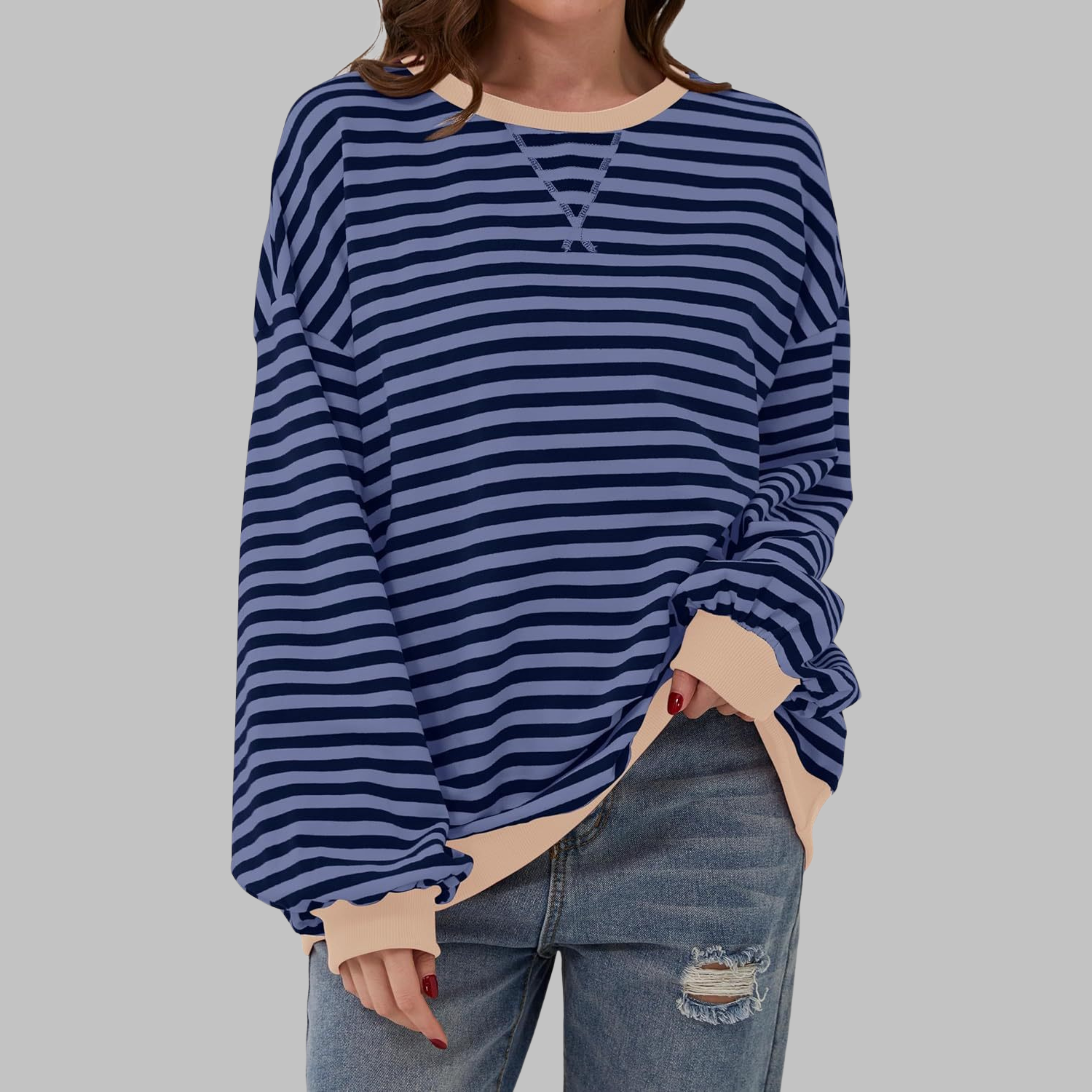 Jennifer Casual Striped Long Sleeve