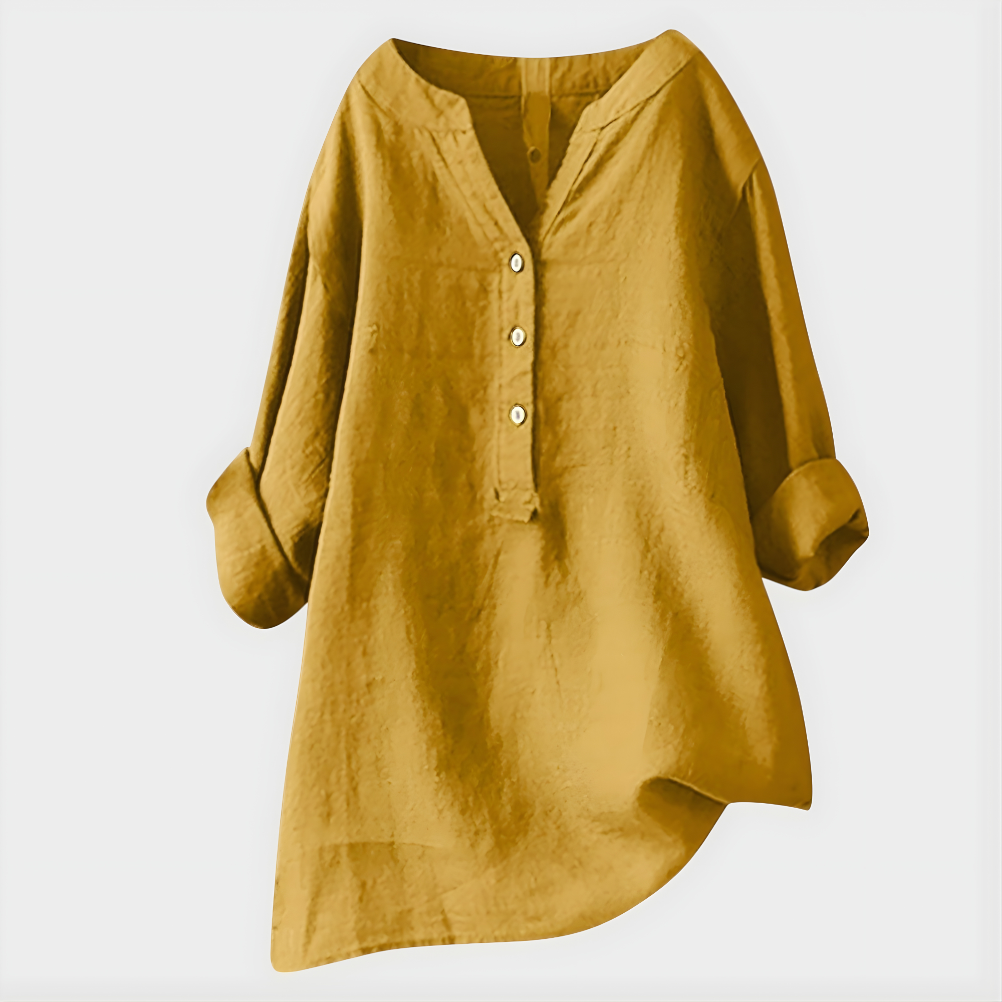 Kate Elegant Premium Material Blend V-Neck Blouse
