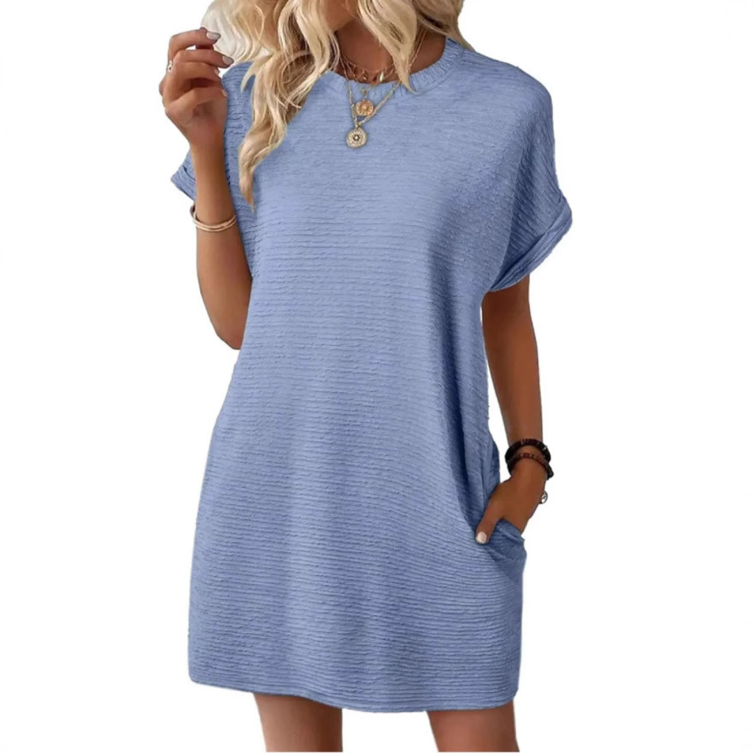 Mere Casual Minimalist Round Neck Dress