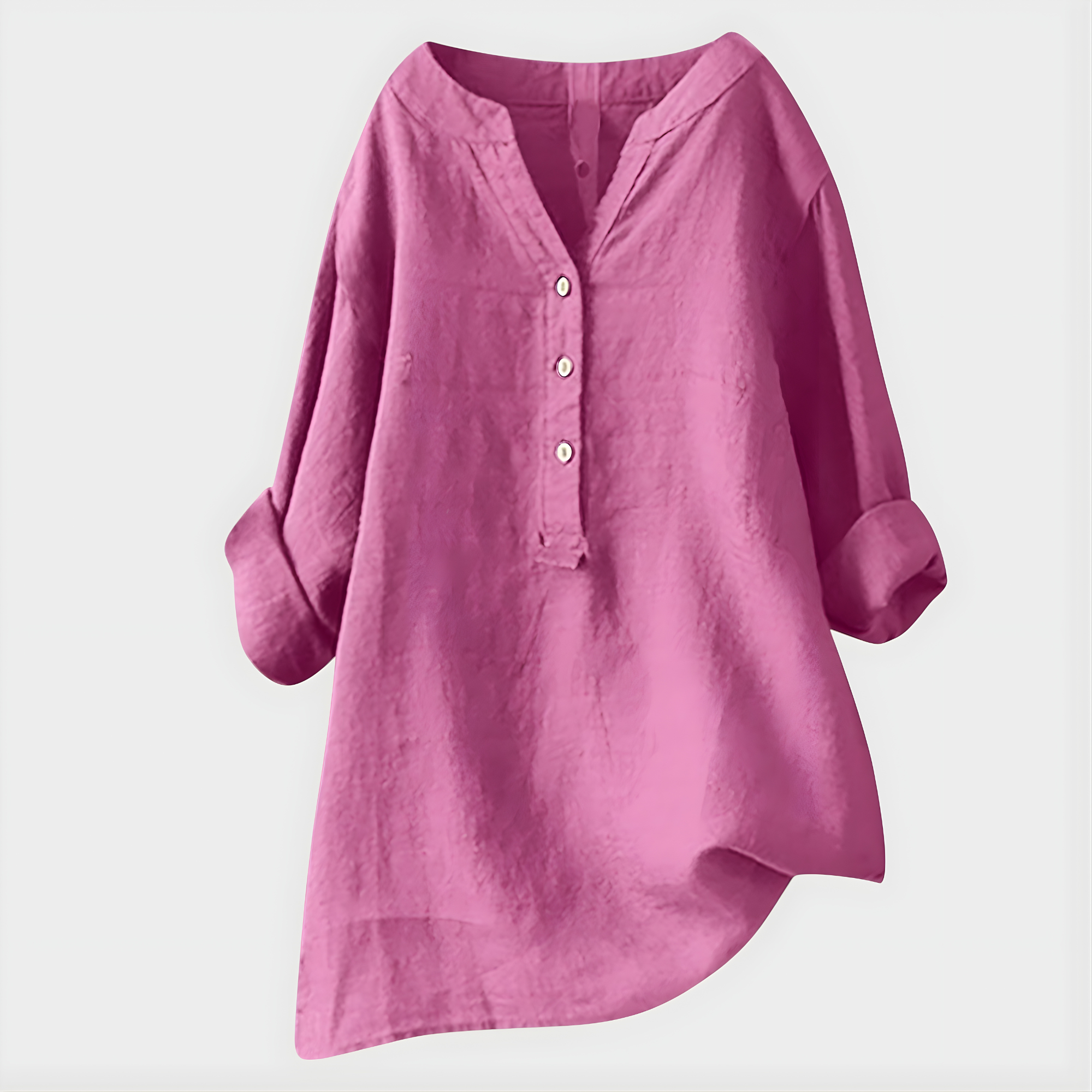 Kate Elegant Premium Material Blend V-Neck Blouse