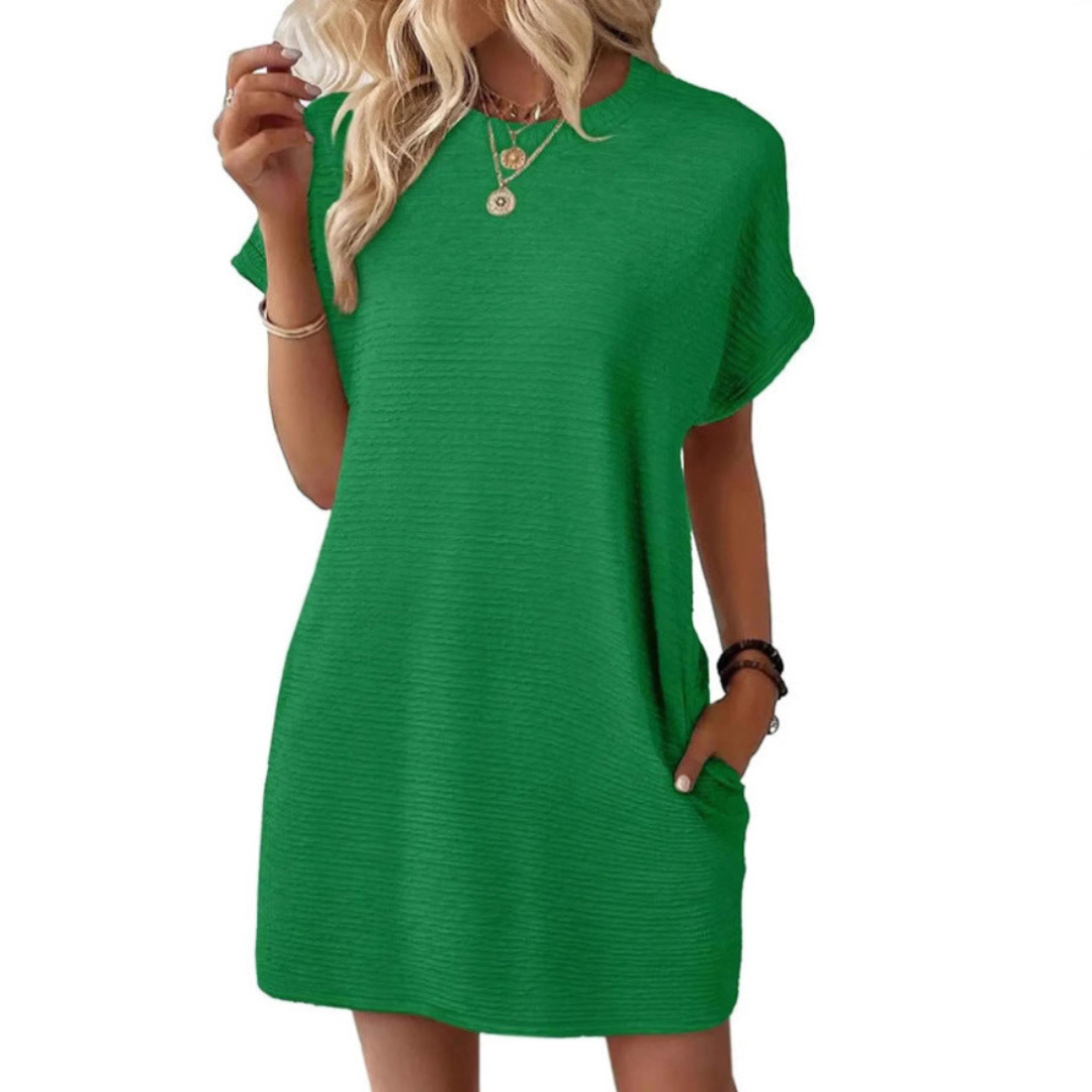 Mere Casual Minimalist Round Neck Dress