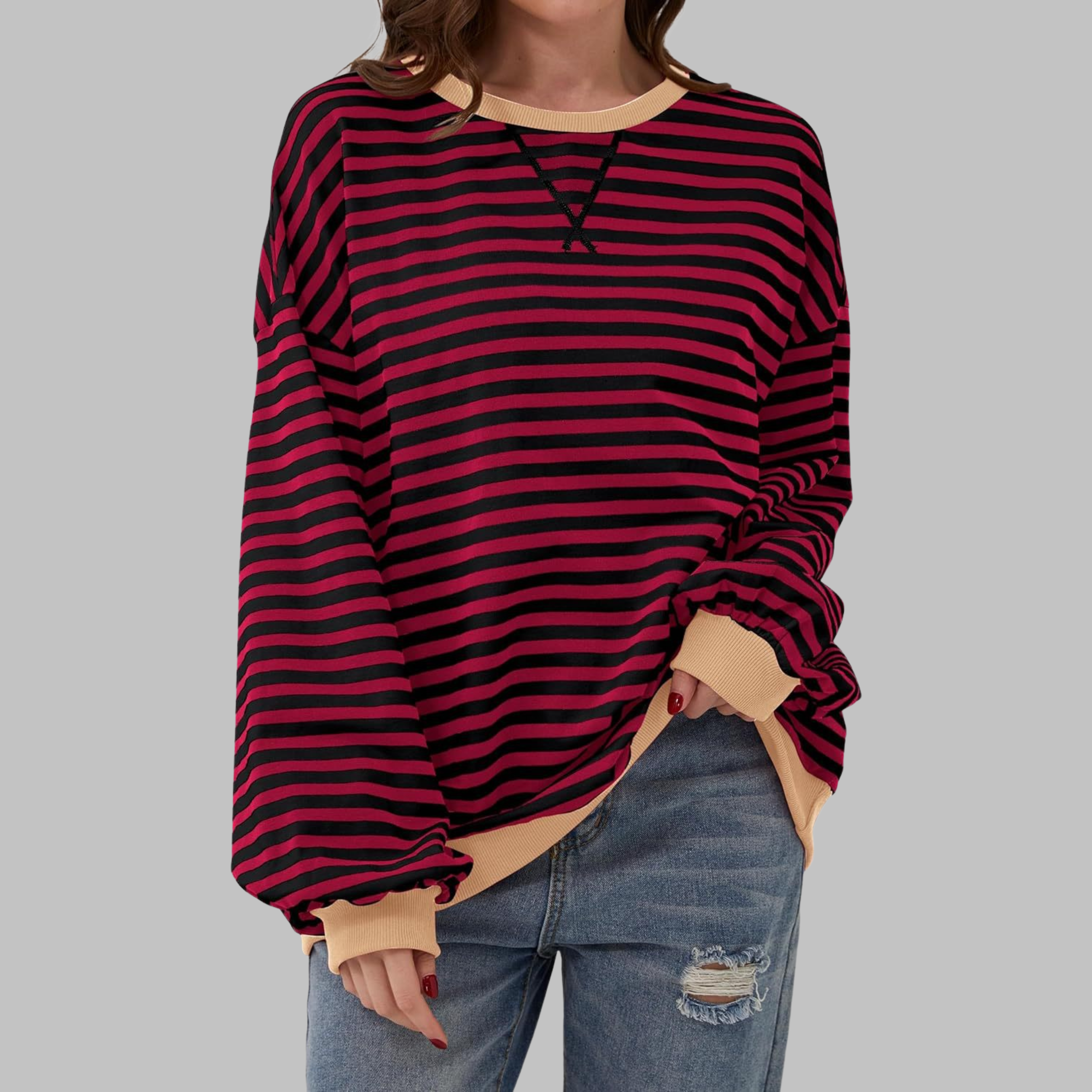 Jennifer Casual Striped Long Sleeve