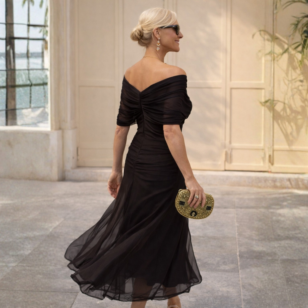 Zoe Off-Shoulder Midi Dress