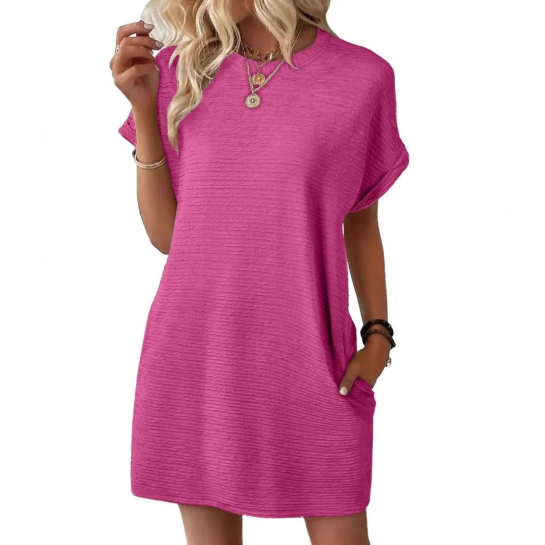 Mere Casual Minimalist Round Neck Dress