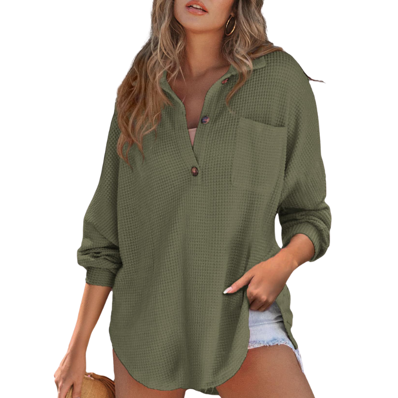 Belinda Casual Lightweight V Neck Tunic Blouse