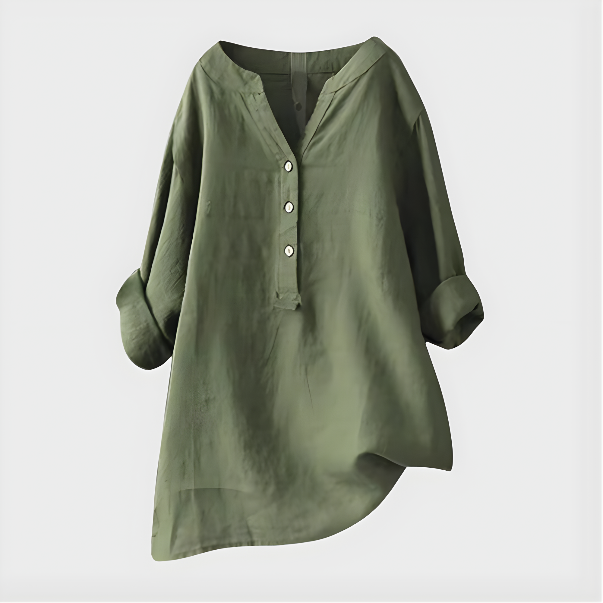 Kate Elegant Premium Material Blend V-Neck Blouse