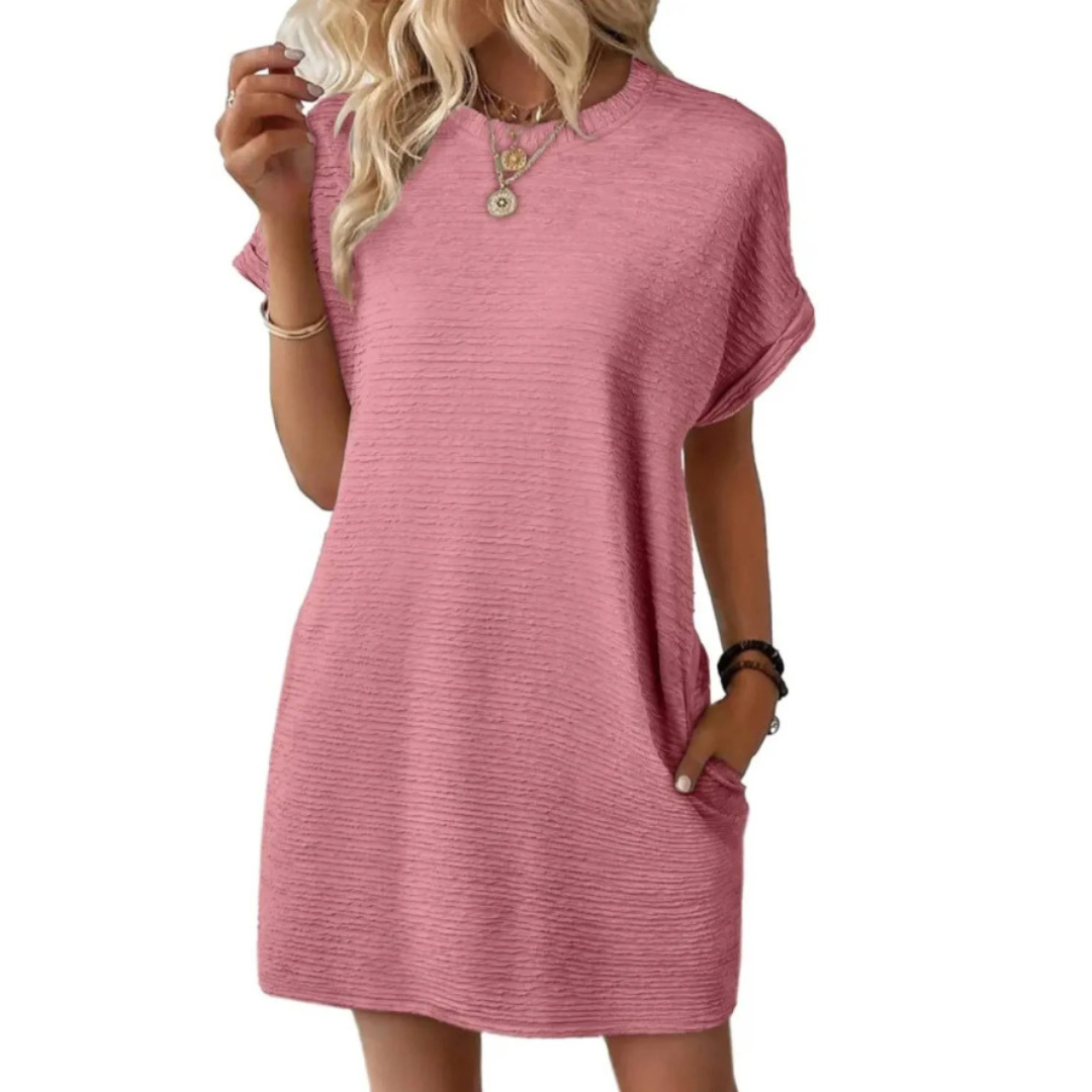 Mere Casual Minimalist Round Neck Dress