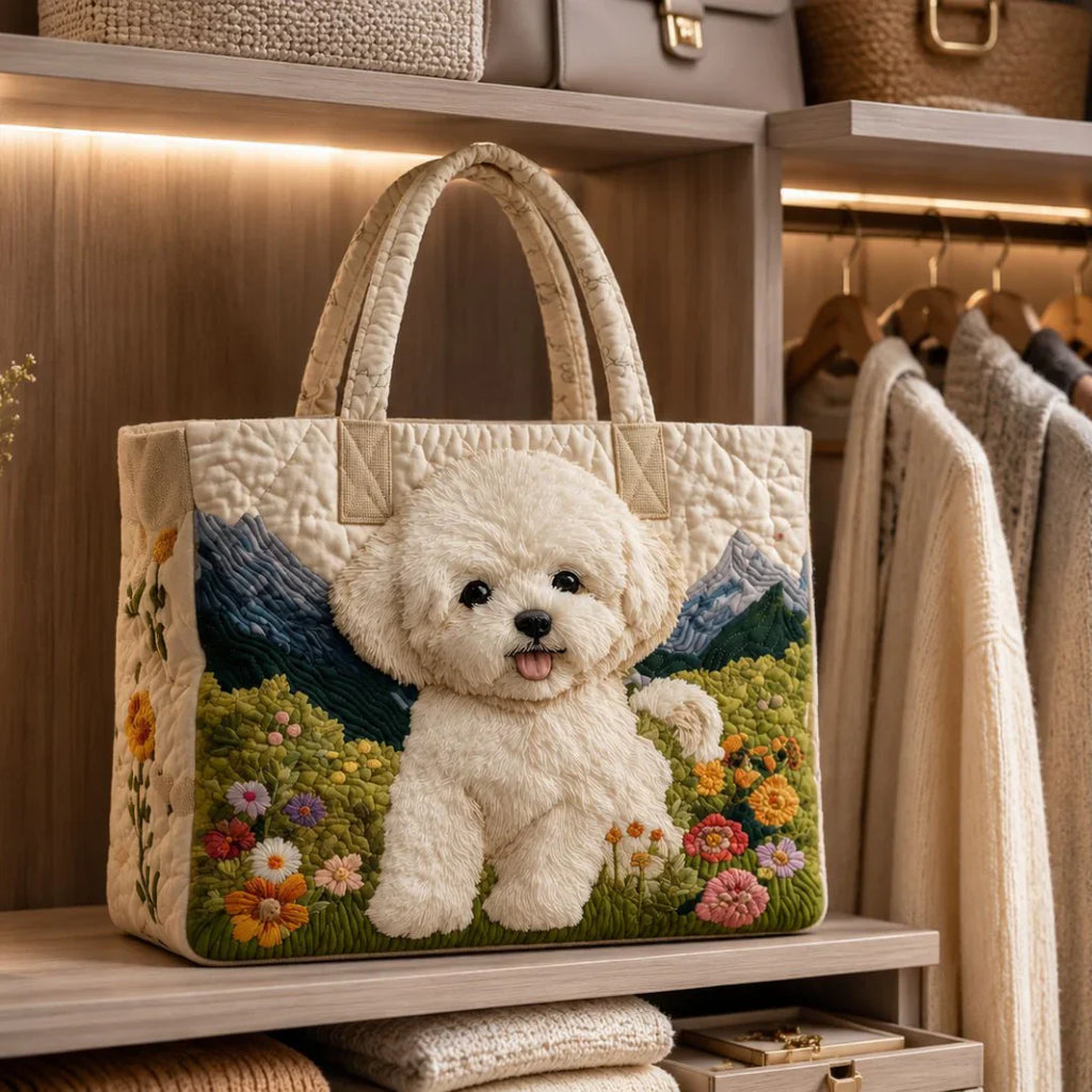 Rachel Enchanted Dog Quilted Artisan Bag