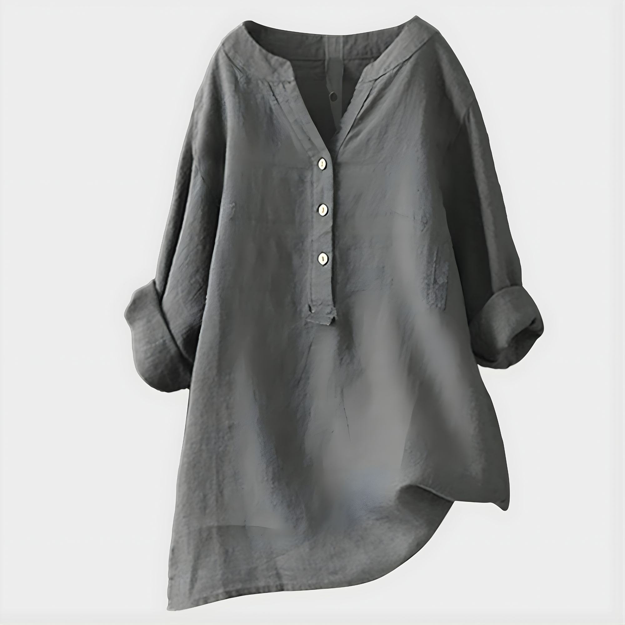 Kate Elegant Premium Material Blend V-Neck Blouse