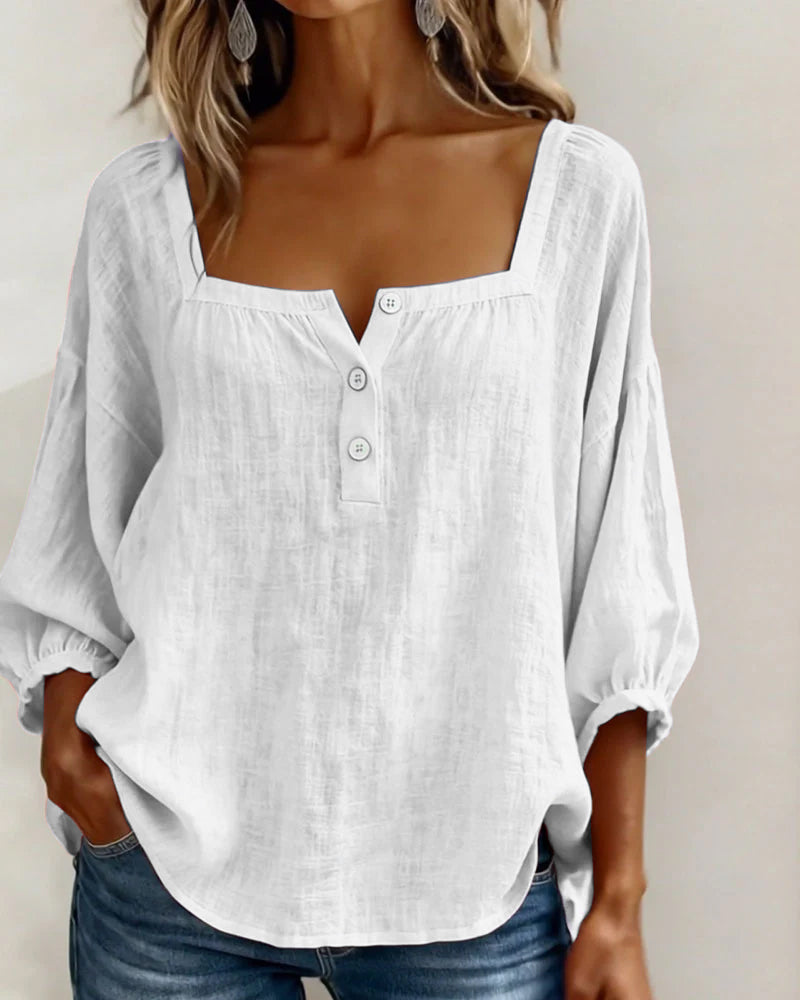 Natalie Neck Long Sleeve Blouse