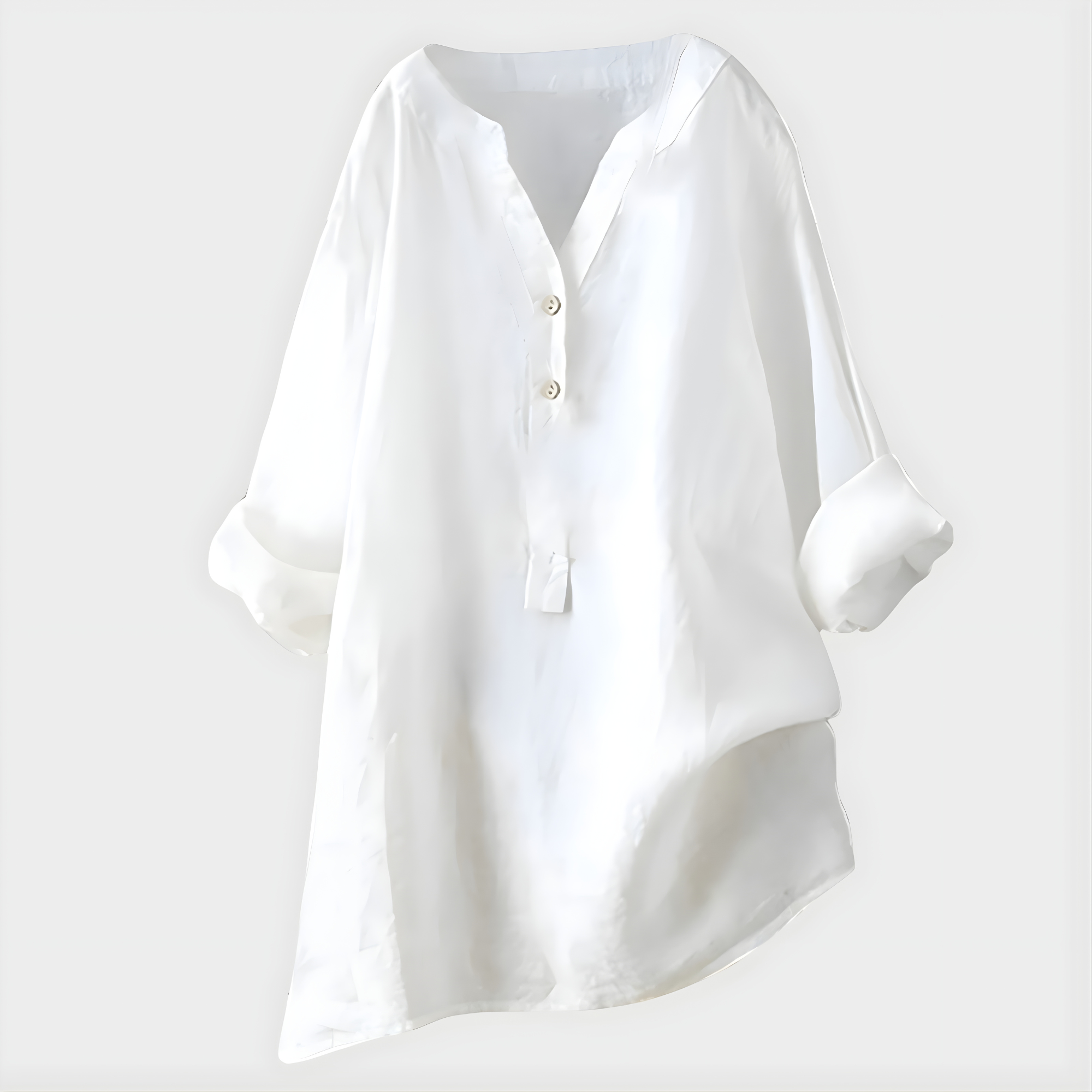 Kate Elegant Premium Material Blend V-Neck Blouse