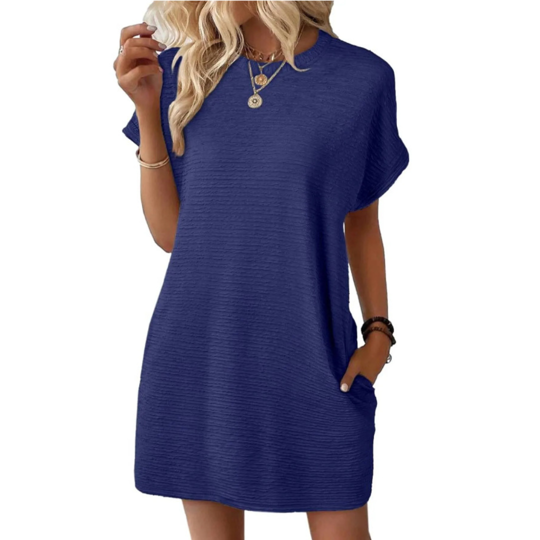 Mere Casual Minimalist Round Neck Dress