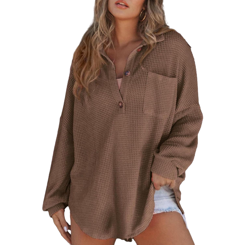 Belinda Casual Lightweight V Neck Tunic Blouse