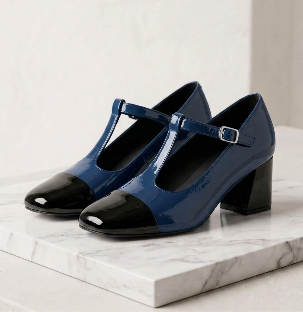 Celeste Two-Tone Heel Loafers