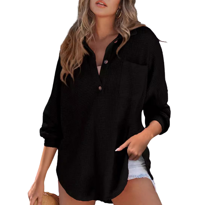 Belinda Casual Lightweight V Neck Tunic Blouse