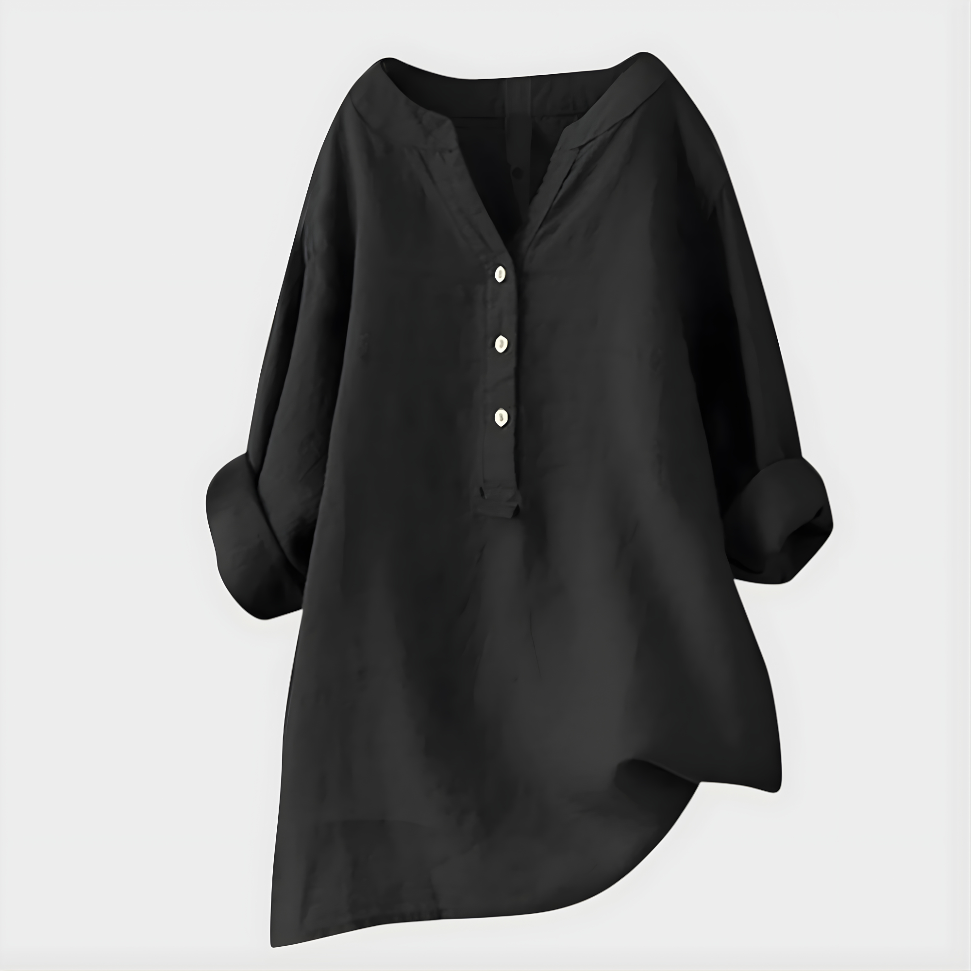 Kate Elegant Premium Material Blend V-Neck Blouse