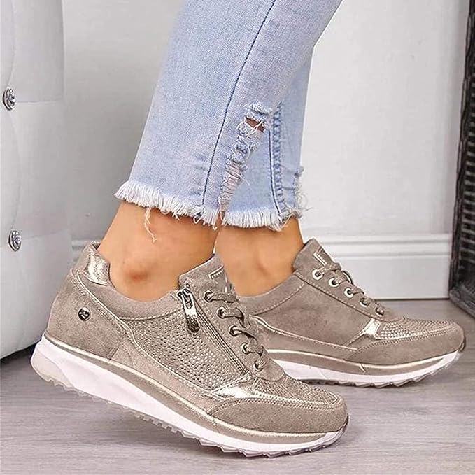 Claire Zip-Up Orthopedic Sneakers