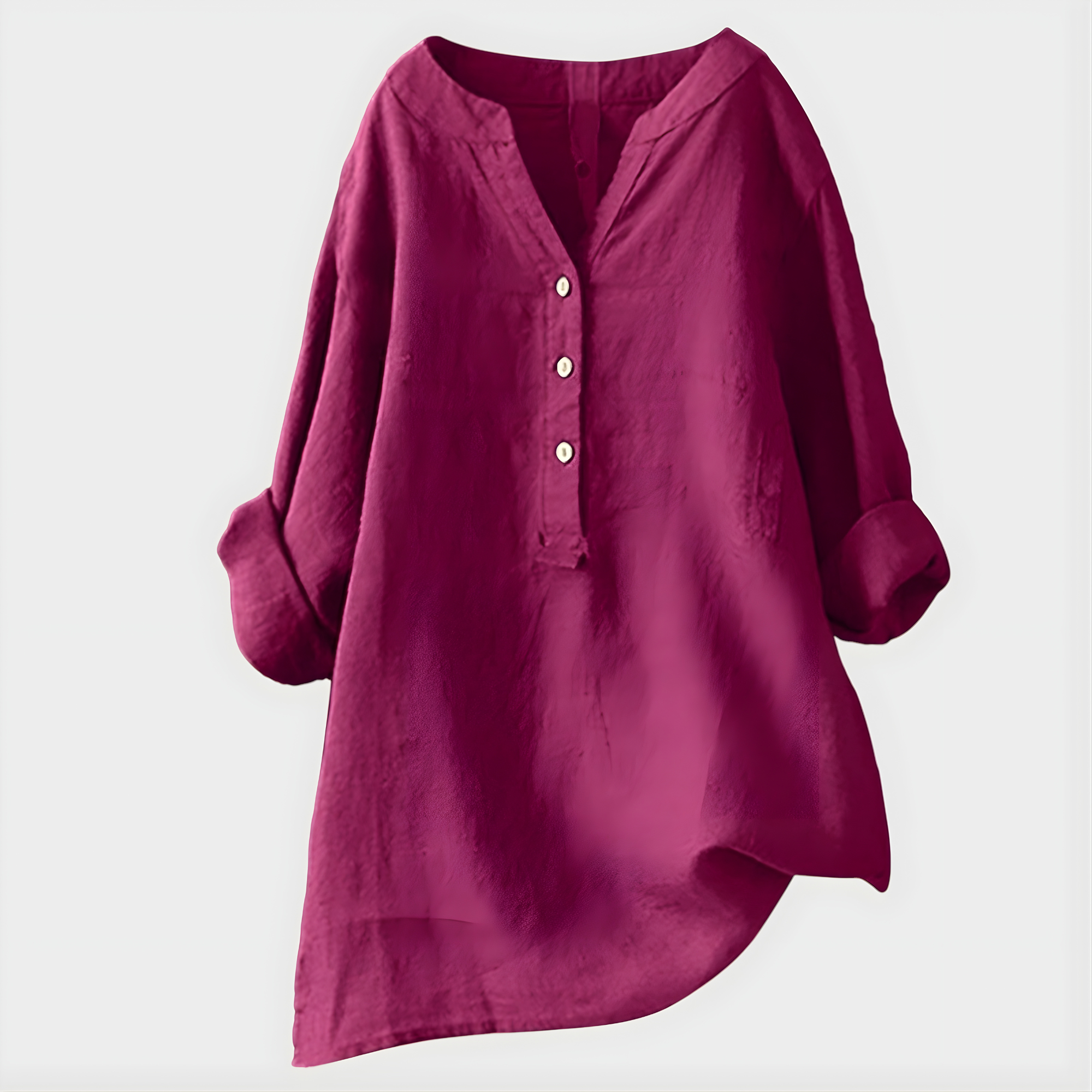 Kate Elegant Premium Material Blend V-Neck Blouse