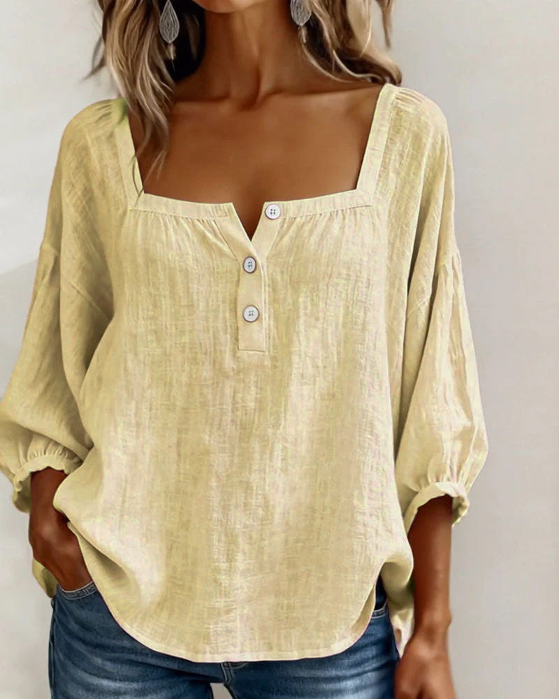 Natalie Neck Long Sleeve Blouse