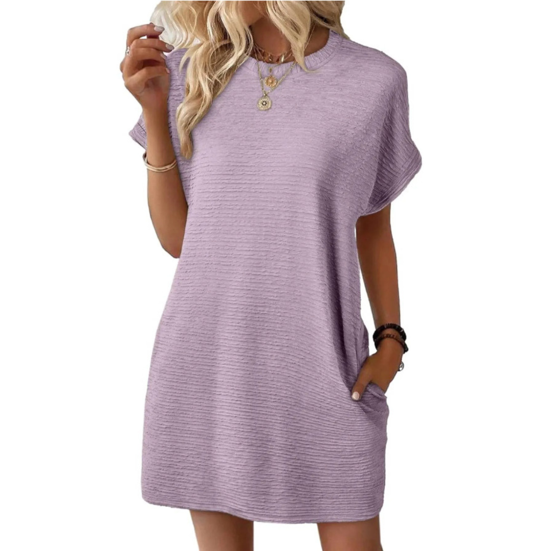 Mere Casual Minimalist Round Neck Dress