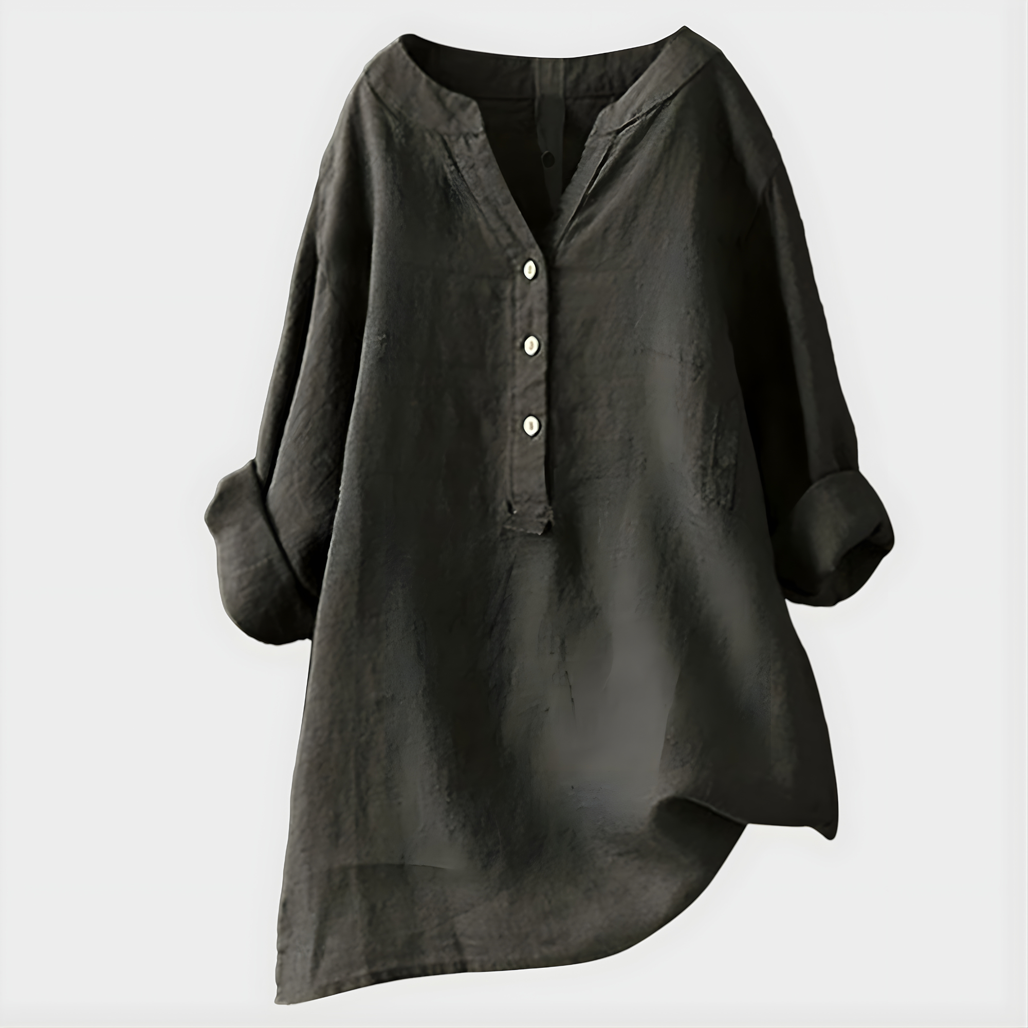 Kate Elegant Premium Material Blend V-Neck Blouse