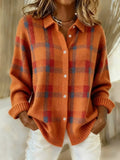 Stephanie Cloud-Soft Plaid Button-Up