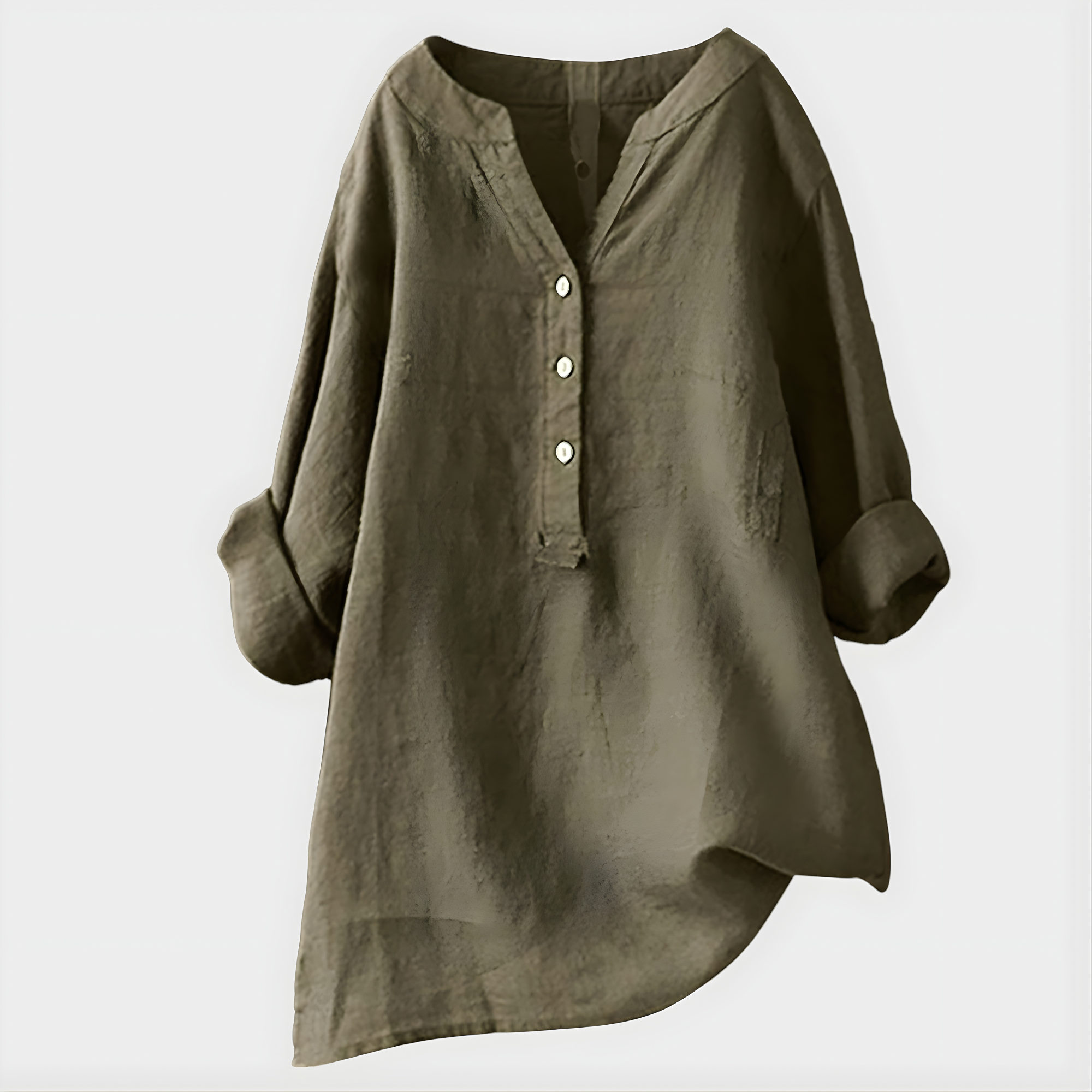 Kate Elegant Premium Material Blend V-Neck Blouse