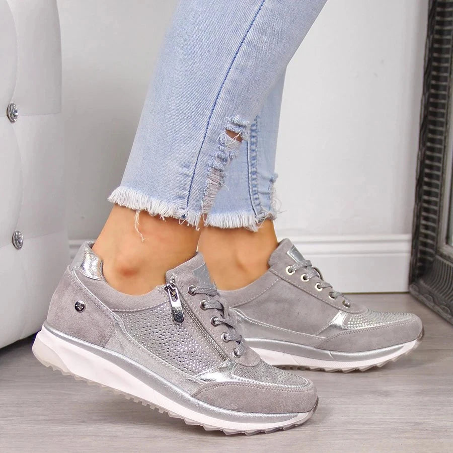 Claire Zip-Up Orthopedic Sneakers