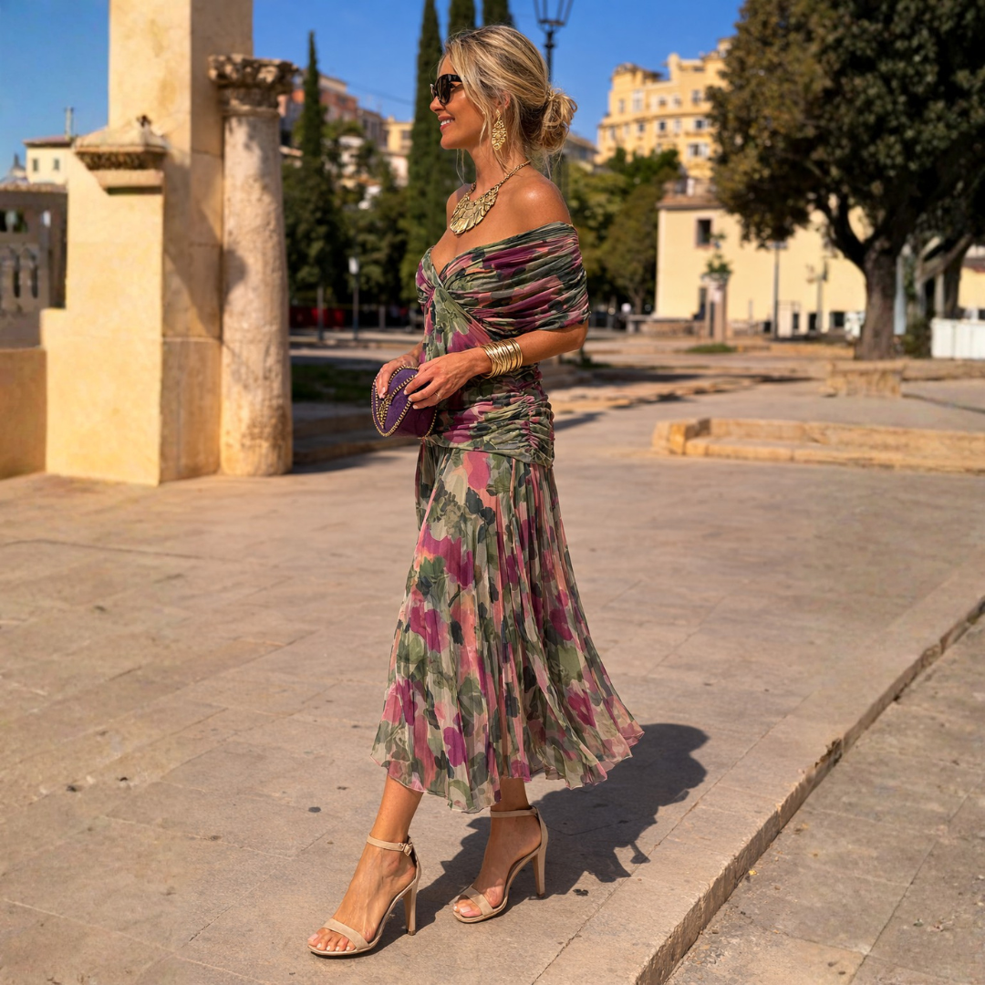 Zoe Off-Shoulder Midi Dress