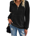 Lynette Cozy Half-Zip Fleece Sweatshirt