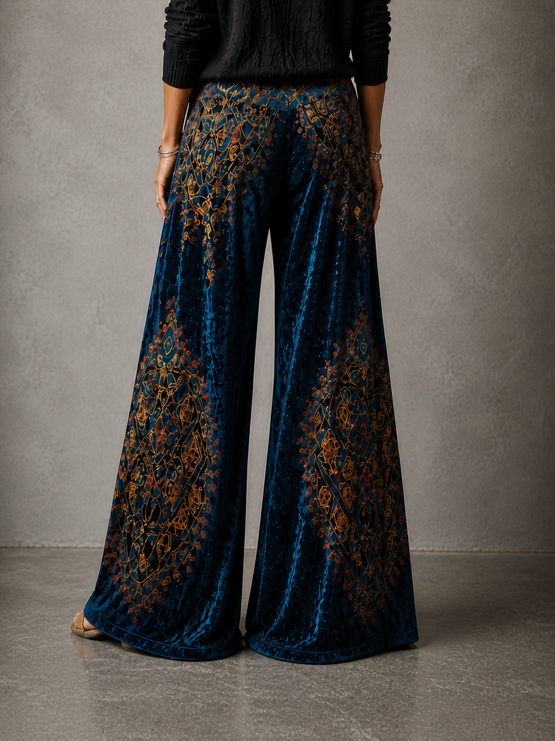 Nicola Coastal Boho Wide-Leg Pants