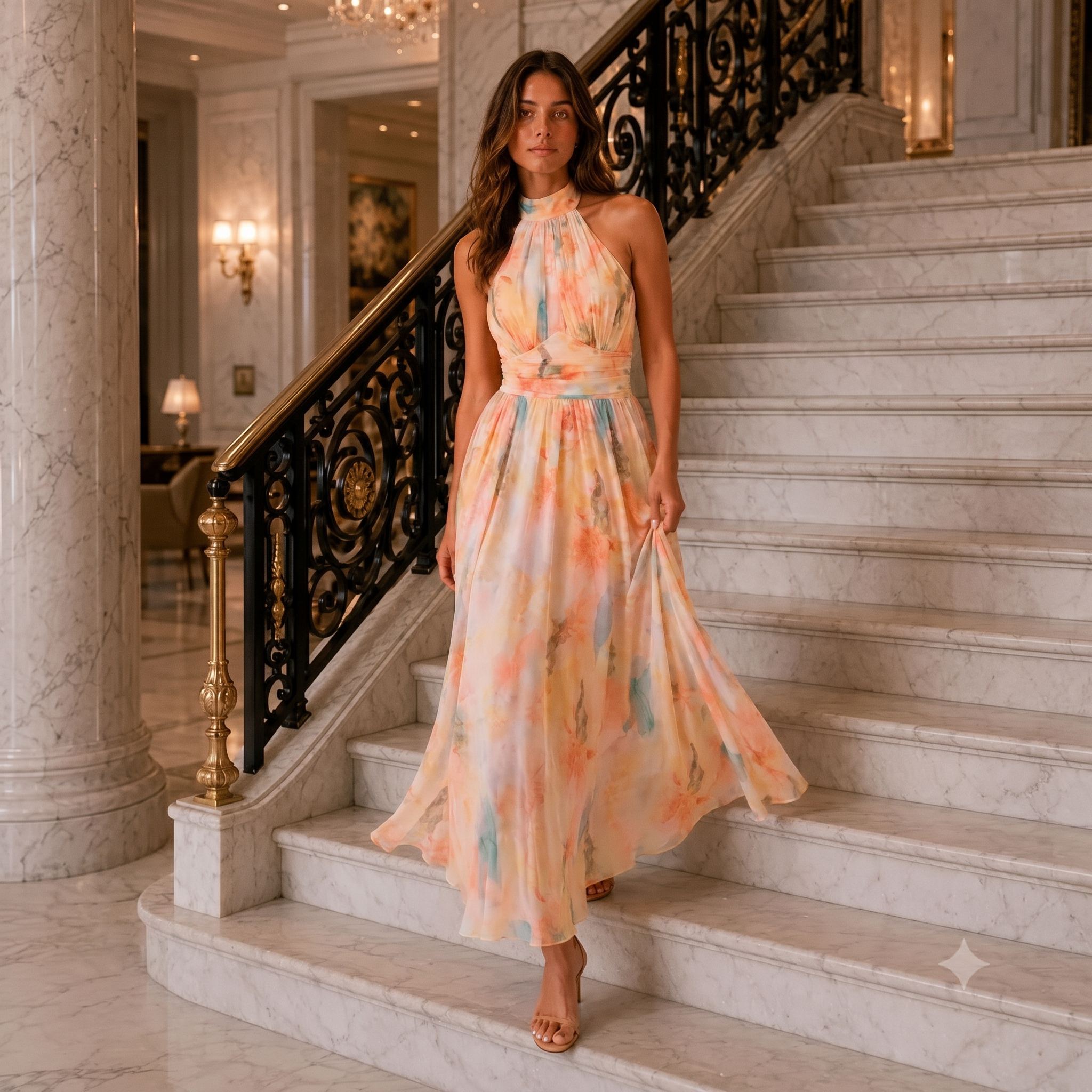 Fiona Soft Halter Midi Dress