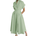 Sandra Preppy High-Waist Shirt Dress