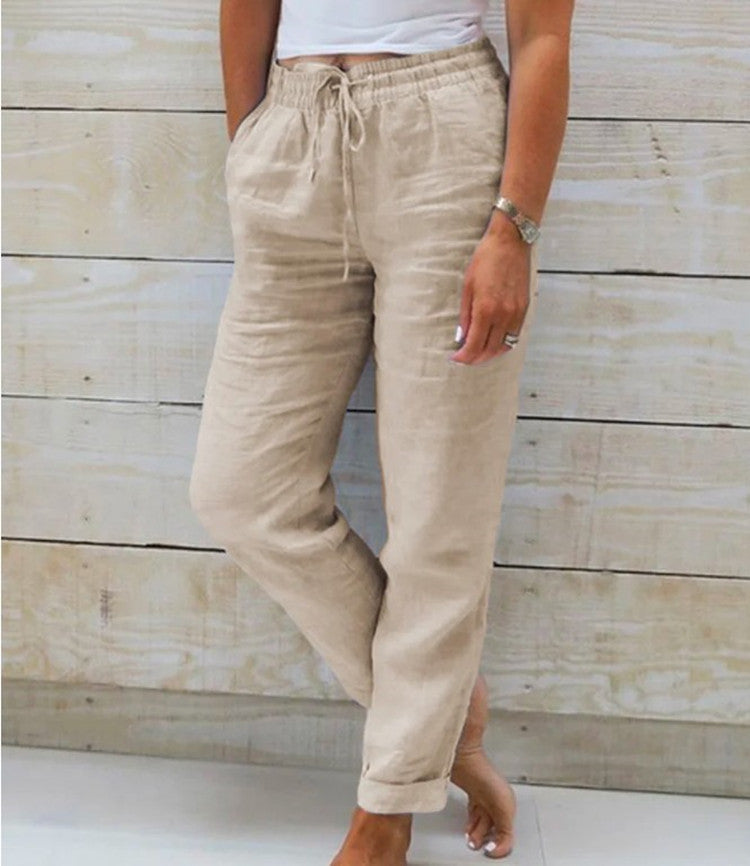 Aurora Casual Drawstring Lightweight Trousers