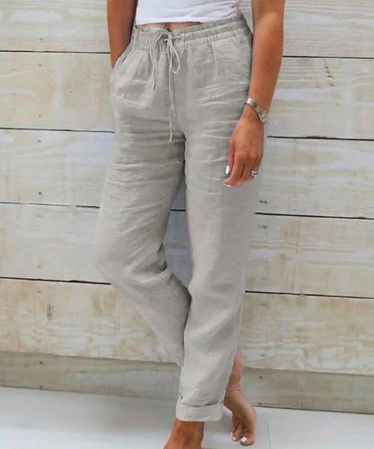 Aurora Casual Drawstring Lightweight Trousers