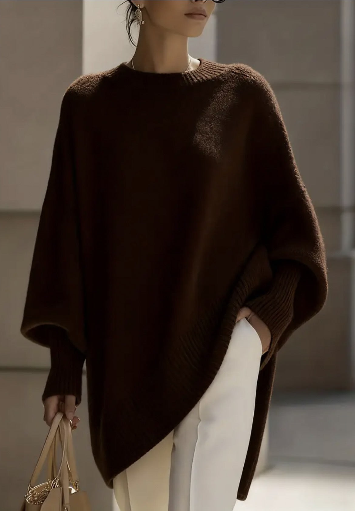 Adrienne Oversize-Poncho-Pullover