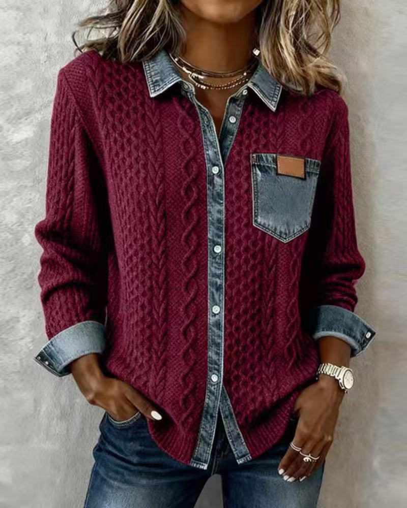 Simone Denim Patchwork Shirt
