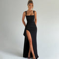 Helen Elegant Formal Slip Maxi Dress with Open Back