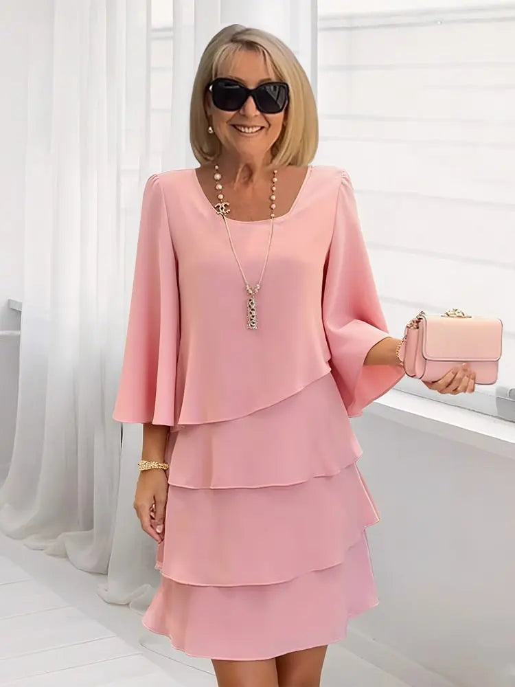 Anika Elegant Comfort Ruffle Dress