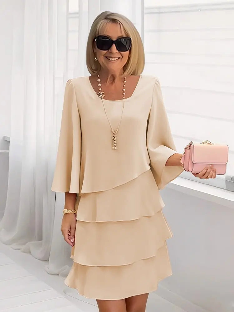 Anika Elegant Comfort Ruffle Dress