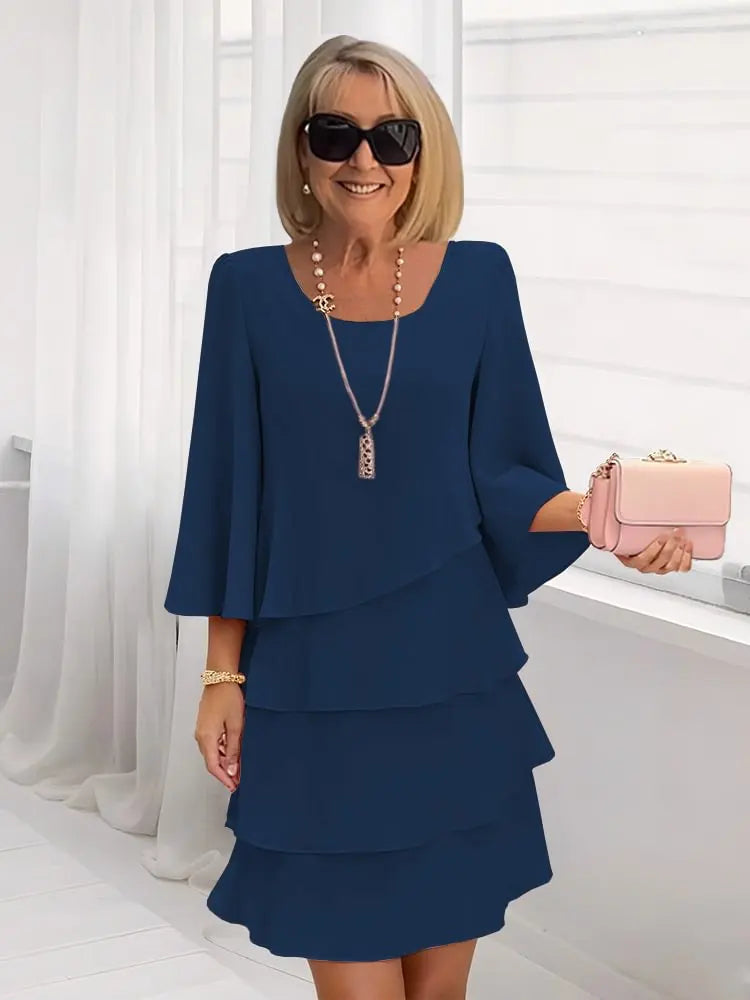Anika Elegant Comfort Ruffle Dress