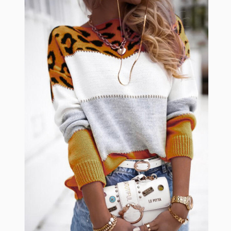 Pamela Leopard Print Casual Jumper