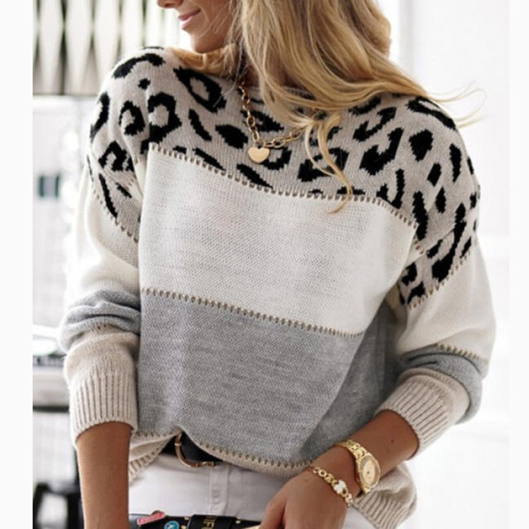 Pamela Leopard Print Casual Jumper