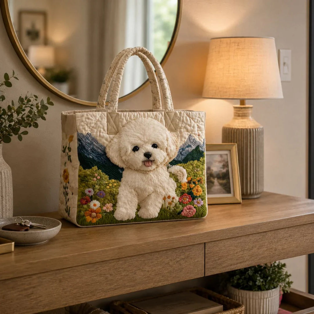 Rachel Enchanted Dog Quilted Artisan Bag