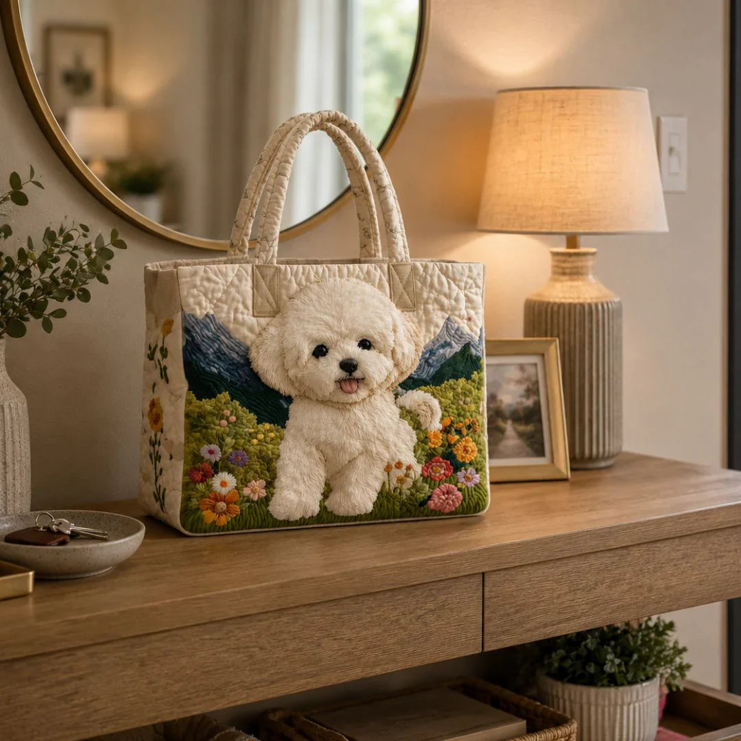 Rachel Enchanted Dog Quilted Artisan Bag